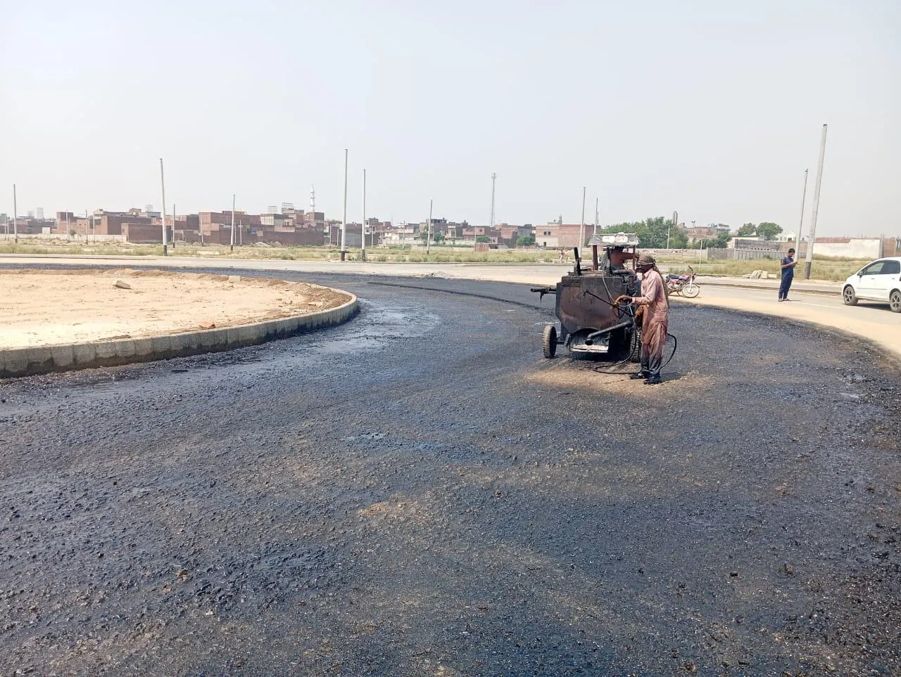 Water-supply pipeline & manholes